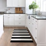 KOZYFLY Black and White Striped Rug | 27.5 x 43 Inches | Cotton Hand-Woven Washable Outdoor Rugs for Layered Door Mats Stripe Carpet Porch Kitchen Farmhouse EntrywayBlack and White,2.4'x3.6'
