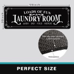 Kyteazr Laundry Room Rugs Decor Runner Rug for Laundry Room Mats for Floor Farmhouse Laundry Decor Non Slip Laundry Rug Anti Fatigue Cushioned Mat 59" x 20" Black