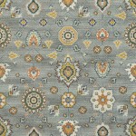 Maples Rugs Fleur Contemporary Motif Kitchen Rugs Non Skid Accent Area Carpet [Made in USA] Radiant Grey 2'6 x 3'10