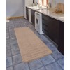 Ottomanson Softy Collection Solid Rubber Backed Kitchen Bath Rug 2'2" x 6' Camel