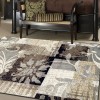 SUPERIOR Pastiche Contemporary Floral Patchwork Polypropylene Indoor Area Rug or Runner with Jute Backing 5' X 8' Beige