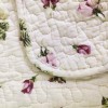 Ustide Rustic Rose Flowers Area Carpet,Home Decor Cotton Pink Roses Pattern Bedroom Floor Rugs,Unique Quilted Washable Bathroom Rug 2x4 Pink