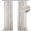 100% Blackout Shield Linen Blackout Curtains for Bedroom Room with Rod Pocket Clip Rings Blackout Curtains 84 Inch Long for Living Room2 Panels Set 50 inches Wide Each Panel Beige