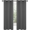 Deconovo Blackout Curtains Dark Grey Thermal Insulated Grommet Room Darkening Window Curtain Drapes 2 Panels for Living Room 38 x 72 Inch