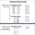 FMFUNCTEX Green-White Sliding Door Curtain 84 inches Long Grey Branch Print Patio Door Panel Tree Semi Sheer Curtains Linen Textured Look Window Drapes 100 inch Wide 1 Panel Grommet Top 7ft