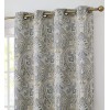 HLC.ME Paris Paisley Decorative Print Damask Pattern Thermal Insulated Blackout Energy Savings Room Darkening Soundproof Grommet Window Curtain Panels for Bedroom Set of 2 50 x 72 Long Grey Yellow