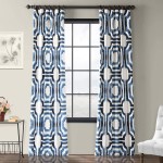 HPD Half Price Drapes Printed Cotton Curtains For Living Room 50 X 108 1 Panel PRTW-D23B-108 Mecca Blue