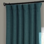 HPD Half Price Drapes Room Darkening Curtains 120 Inches Long 1 Panel BOCH-LN18523-120 Slate Teal
