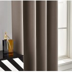 JIAXINYUAN Blackout Curtains Set of 2 Panels for Bedroom Living Room Infant Room Thermal Insulated Grommets Drapes Room Darkening Window Curtains,W52 x L54 Inch,Slate Grey