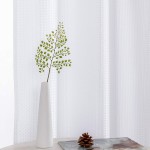 JINCHAN White Curtains for Living Room Waffle Weave Window Curtains Drapes Grommet Privacy Curtain Panels for Bedroom 95 Inches Length 2 Panels