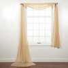 Jody Clarke 1PC Solid Sheer Scarf Valance Topper Curtain Drape in 216" for Wedding Quinceniera Party décor in Multiple Colors Gold