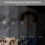 JOYDECO Blackout Curtains 84 Inch Length 2 Panels Set Thermal Insulated Long Curtains& Drapes Room Darkening Grommet Curtains for Living Room Bedroom W52 x L84 Inch Black