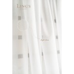 Ling's moment Wrinkle-Free Wedding Backdrop Curtains 2 Panels 5ft x 10ft 50% Transparency White Chiffon Like Fabric Drapes for Wedding Arch Party Stage Decoration Canopy Bed Curtains