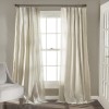Lush Decor Rosalie Window Curtains Panel Set for Living Dining Room Bedroom Pair 95 in x 54 Ivory