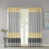 Madison Park Amherst Single Panel Faux Silk Rod Pocket Curtain With Privacy Lining for Living Room Window Drape for Bedroom and Dorm 50x84 Yellow