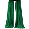 New Creations Fabric & Foam Inc 5 Feet Wide by 9 Feet High Polyester Backdrop Drape Curtain Panel Emerald Green 2 Panels 5 Ft Wide x 9 Ft High