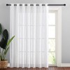 NICETOWN Linen-Like Patio Door Curtains Extra Wide Grommet Top Semi Voile Drape Sheer Panels for Sliding Glass Door White W100 x L84 1 Panel