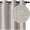 Rose Home Fashion 100% Blackout Curtains for Bedroom Linen Textured Look Drapes with Blackout Liner Curtains for Living Room Farmhouse Burlap Curtains-Set of 2 Panels 50x108 Beige