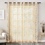 Top Finel Floral Sheer Curtains 96 Inches Long for Living Room Bedroom Grommet Voile Window Curtains 2 Panels Champagne