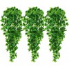 Ageomet 3pcs Artificial Hanging Plants 3.6ft Fake Hanging Plant Fake Ivy Vine for Wall House Room Indoor Outdoor Decoration No Baskets