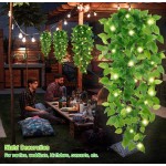 Artificial Hanging Plants 2pcs Fake Plants Fake Ivy Vine Fake Ivy Leaves Kitchen Plants with 2pcs 20LED Fairy Lights for Wall House Room Garden Wedding Garland Indoor Outdoor Decoration No Baskets