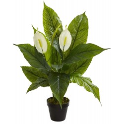 Nearly Natural 26” Spathiphyllum Artificial Real Touch Silk Plants Green
