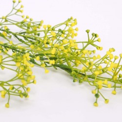 Season’s Need Décor 30inch Tall Artificial Baby Breath Gypsophila Flowers Bouquets Pack of 3 Plastic Flowers for Wedding Party DIY Wreath Floral Arrangement Home Decoration Yellow