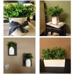 THE BLOOM TIMES Artificial Boxwood Pack of 6 Artificial Greenery Stems Fake Outdoor Plants UV Resistant for Farmhouse Home Garden Wedding Indoor Outside Decor in Bulk Wholesale