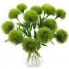 Yalulu 10 Pcs Dandelion Artificial Flowers Plants Bouquet Plastic Flower for Home Decoration Wedding Decor Green