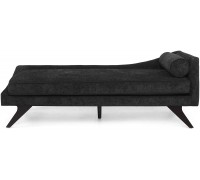 Christopher Knight Home Cagle Chaise Lounge Black + Dark Brown