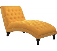 Domesis 340CL-LIN20-284 Chaise Lounge Mustard Yellow