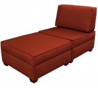 duobed Storage Chaise Lounge Bed Red