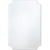 Better Bevel 24" x 36" Frameless Scalloped Rectangle Mirror | 1" Beveled Edge | Bathroom Wall Mirror