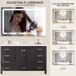 DURASPACE 40 x 24 Inch Led Lighted Bathroom Mirror Dimmable Electric Vanity Mirror 6500K Touch Switch Memory Mirror Anti-Fog Bathroom Wall Mirror with Lights and Aluminum CasingVertical Horizontal