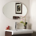 Fab Glass and Mirror Beveled Polished Frameless Wall Mirror with Hooks 24" x 48" Silver