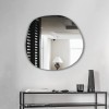 Frameless Irregular Mirror for Wall Asymmetrical Mirror Wall Hanging for Bathroom Entryway Bedroom Wall Mouted Mirror 24'' x 22.8''-Frameless Mirror
