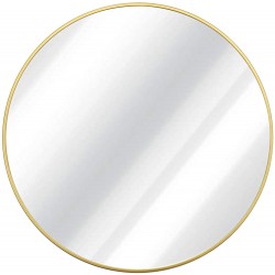 Growsun 42inch Large Wall Metal Frame Round Mirror for Washrooms Living Rooms Gold Frame