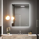 Keonjinn 36 x 28 Inch Backlit Mirror Bathroom Led Mirror for Bathroom Mirror with Lights Wall Mounted Anti Fog Lighted Mirror Dimmable LED Vanity Mirror IP54 Waterproof CRI90+Horizontal Vertical