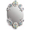 LLADRÓ Oval Wall Mirror Without Frame. Multicolor. Limited Edition. Porcelain Mirror.