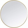 MH London Wall Mirror 36" Round I Hand Turned Metal Accent Mirrors for Hallway Living Rooms Bathroom I Asti Gold