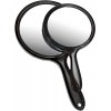 OMIRO Hand Mirror Double-Sided Handheld Mirror 1X 3X Magnifying Mirror with Handle Set of 2 Transparent Black