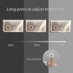 Onetooneside 40 x 24 inch LED Bathroom Smart Mirror Wall Mounted Anti-Fog Lighted Dimmable Mirror Built-in 10X Magnifying 4 inch Mirror ShatterProof and IP54 Waterproof Vertical Horizontal