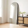 PexFix Full Length Mirror 65"x22" Sleek Arched-Top Floor Mirror Bedroom Dressing Mirror Arched Wall Mirror Standing Leaning Hanging Black
