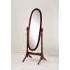 Roundhill Furniture Traditional Queen Anna Style Wood Floor Cheval Mirror Cherry Finish