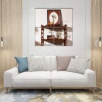 Ruomeng Full Length Mirror Tiles 12 Inch x 4Pcs Frameless Wall Mirror Set Make Up Mirror for Vanity Bedroom Living Room