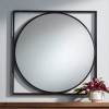 Uttermost Revel Black 34" Square Modern Wall Mirror
