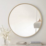 ZENMAG Round Mirror for Wall,30-inch Metal Framed Circle Mirror,Large Bathroom Mirror,Gold Wall Mirror for Living Room Bedroom Entryway Decor