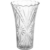 Flower Acrylic Vase Decorative Centerpiece for Home or Wedding Non-Breakable Plastic 9" Tall 4" Opening Clear