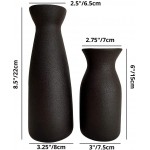 MINIKLE Black Ceramic Vase Set of 2 for Home Decor Modern Decorative Vase for Pampas Grass Dried Flowers and Bud