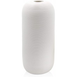 Samawi 10" White Modern Tall White Ceramic Vase for Décor Large White Vase Geometric Vase for Flowers Small Modern Vase